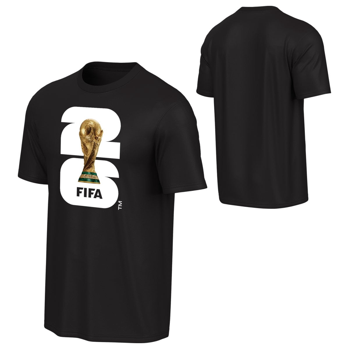 FIFA World Cup 2026 Men's Black Stacked 26' Graphic Soccer Tee