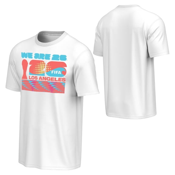 FIFA World Cup 2026 Men's White Host City Block Tee - Los Angeles