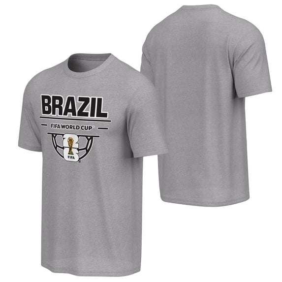 FIFA World Cup 2026 Men's Gray Brazil Soccer Ball Tee
