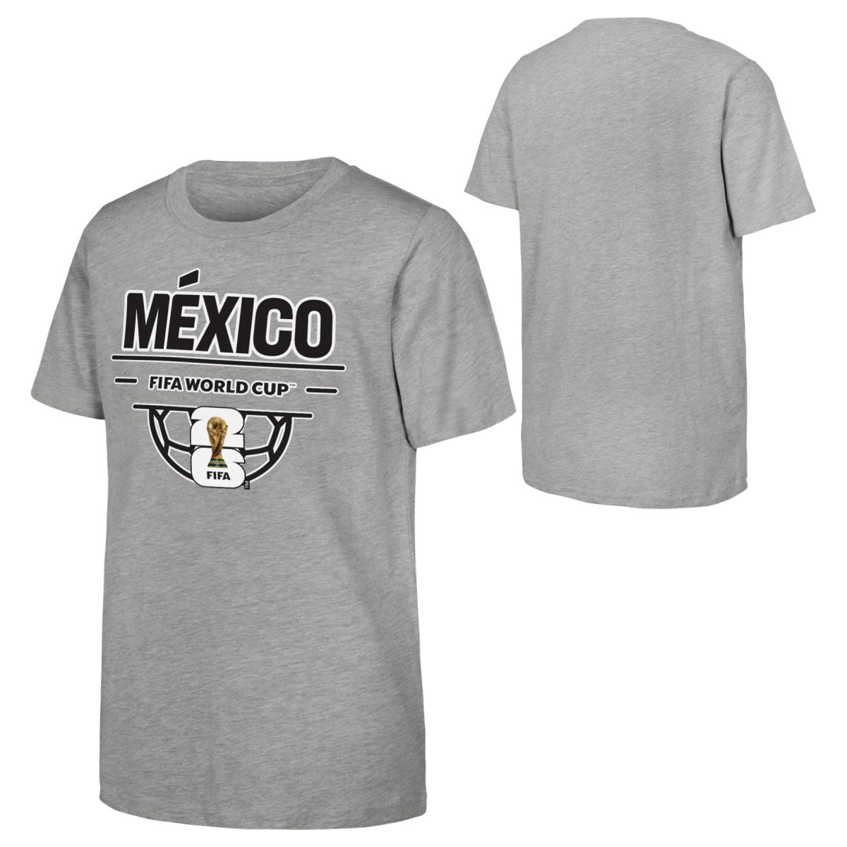 FIFA World Cup 2026 Men's Gray Mexico Soccer Ball Tee