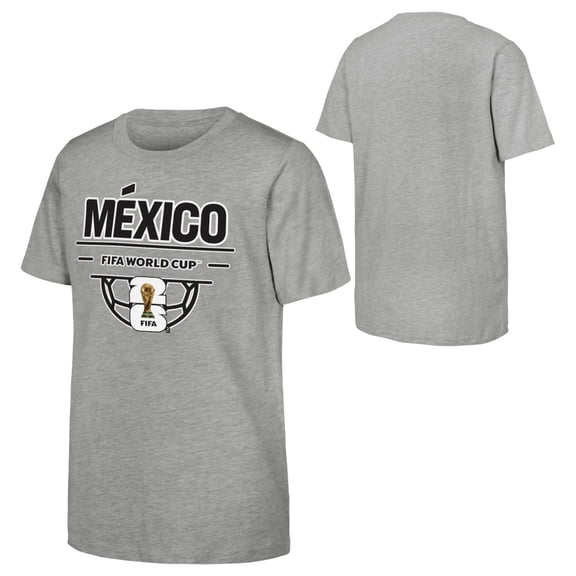 FIFA World Cup 2026 Men's Gray Mexico Soccer Ball Tee
