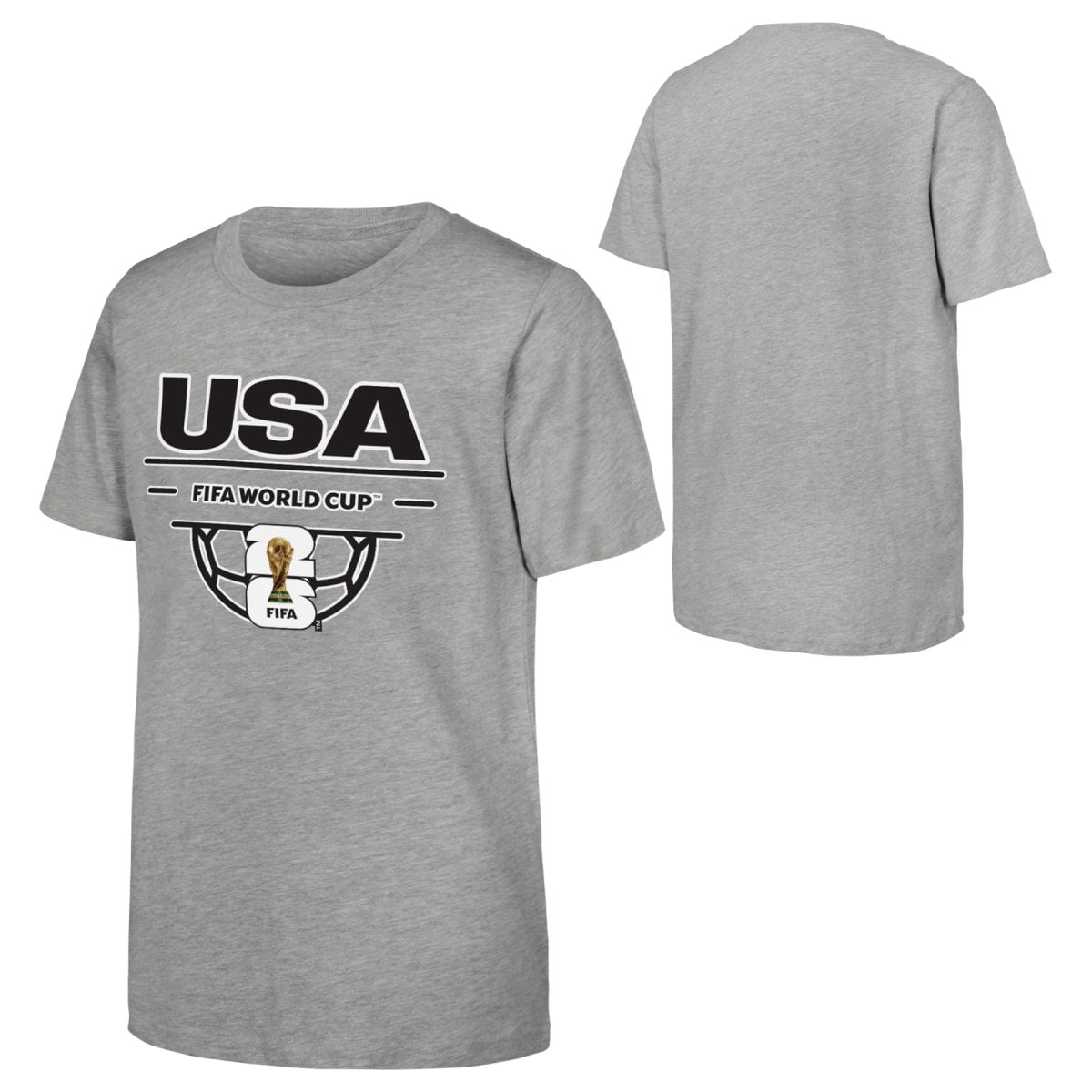 FIFA World Cup 2026 Men's Gray USA Soccer Ball Tee