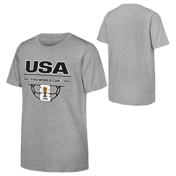 FIFA World Cup 2026 Men's Gray USA Soccer Ball Tee