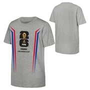FIFA World Cup 2026 Men's Gray Stripe France Soccer Graphic Tee