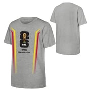 FIFA World Cup 2026 Men's Gray Stripe Spain Soccer Graphic Tee