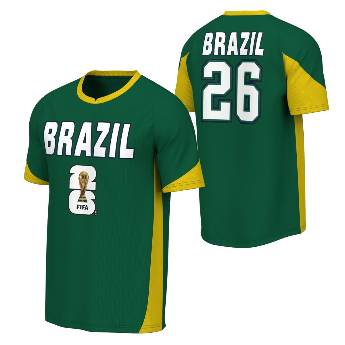 ウェア 2026 World Cup brazil  jersey L size FIFA World Cup 2026 Men's Brazil FIFA 26 Jersey - Walmart.com
