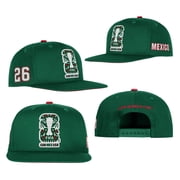 FIFA World Cup 2026 Mens Green Mexico FIFA 26 Flat Brim Snapback Soccer Hat