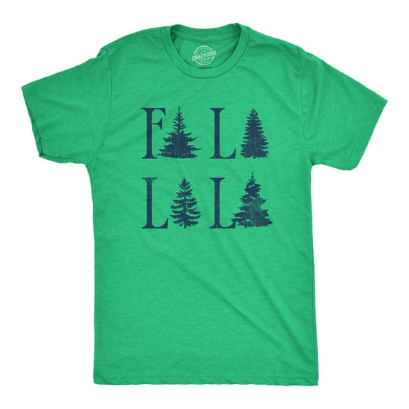 Mens Fa La La La T Shirt Funny Xmas Carol Tree Tee for Guys Graphic Tees