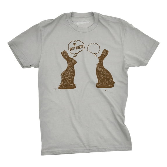 Mens Faceless Chocolate Bunny Funny Half Eaten Easter Gift Adult Gift T Shirt Graphic Tees
