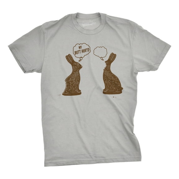 Mens Faceless Chocolate Bunny Funny Half Eaten Easter Gift Adult Gift T Shirt Graphic Tees