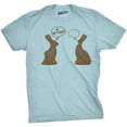thumbnail image 1 of Mens Faceless Chocolate Bunny Funny Half Eaten Easter Gift Adult Gift T Shirt Graphic Tees, 1 of 6