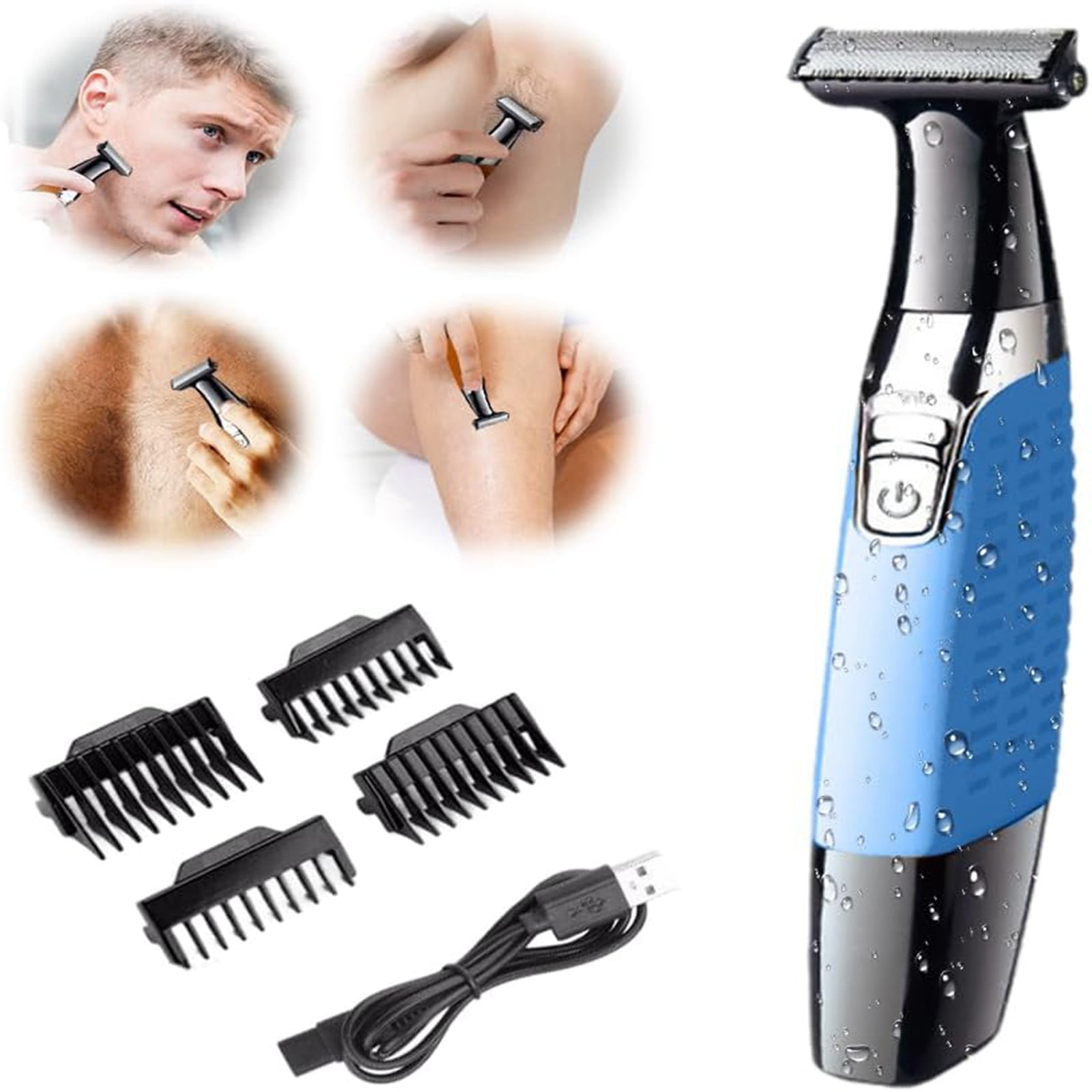 Mens Facial Hair Trimmers Electric Shavers Man Titanium Trim Men's