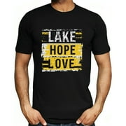 Mens Faith Hope Love Retro T-Shirts Black Small