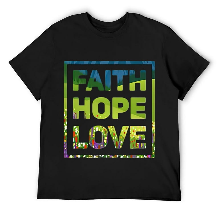 Mens Faith Hope Love design Sweatshirt Black Walmart
