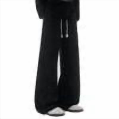 Mens Fall Casual Pants Wide Leg Twill Drawstring Elastic Waist Loose Sweatpants Straight Pants Streetwear Trousers (XS, Black)