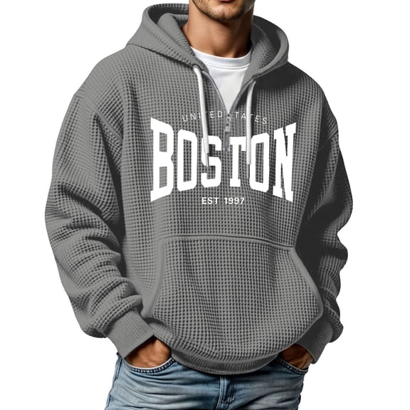 Mens Fall Christmas Hoodie Pullover Soft Comfort Fit for Outdoor Mens Autumn and Winter Clothes,Grey,3XL