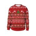 thumbnail image 1 of Mens Fall Sweaters Clearance, Christmas Clothing Casual Loose Tops Christmas Day Long Sleeve Round Neck Sweater, 1 of 3