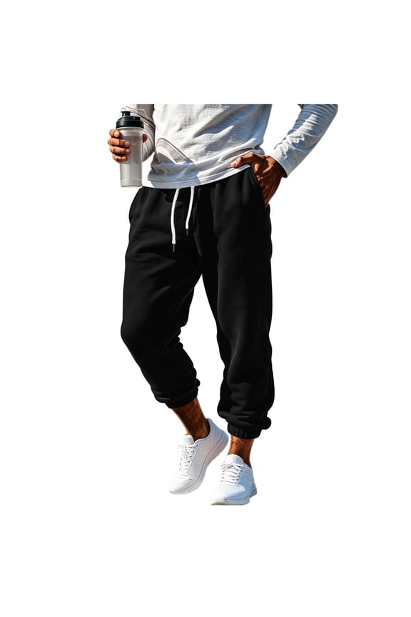 Mens Fall Sweatpants Casual Running Elastic Waist Drawstring with Pockets Jogger Yoga Pants Dad Gifts
