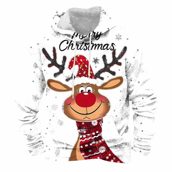 Mens Fall Sweatshirts Clearance, Christmas Clothing Casual Loose Tops Christmas Day Long Sleeve Round Neck Sweater