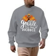 thumbnail image 1 of Mens Fall Sweatshirts Thanksgiving Turkey Plus Size Hoodless Fashion Holiday Logo Print Mens Autumn And Winter Clothes,GY1,XL, 1 of 4