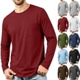 thumbnail image 1 of Mens Fall Winter Long Sleeve Tops Chest Pocket Loose Fit, 1 of 8