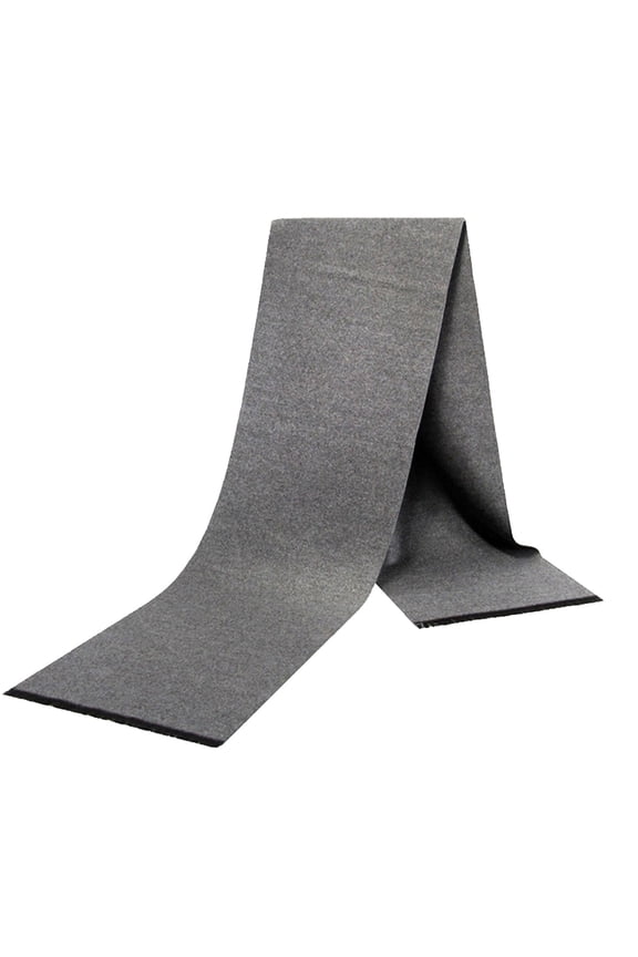 Mens Fall Winter Scarf Woolen Classic Solid Color Thicken Thermal Warm Long Scarves for Gifts