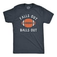thumbnail image 1 of Mens Falls Out Balls Out T Shirt Funny Awesome Football Season Tee for Guys Graphic Tees, 1 of 7