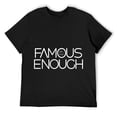 thumbnail image 1 of Mens Famous Enough Design T-Shirt Black, 1 of 5