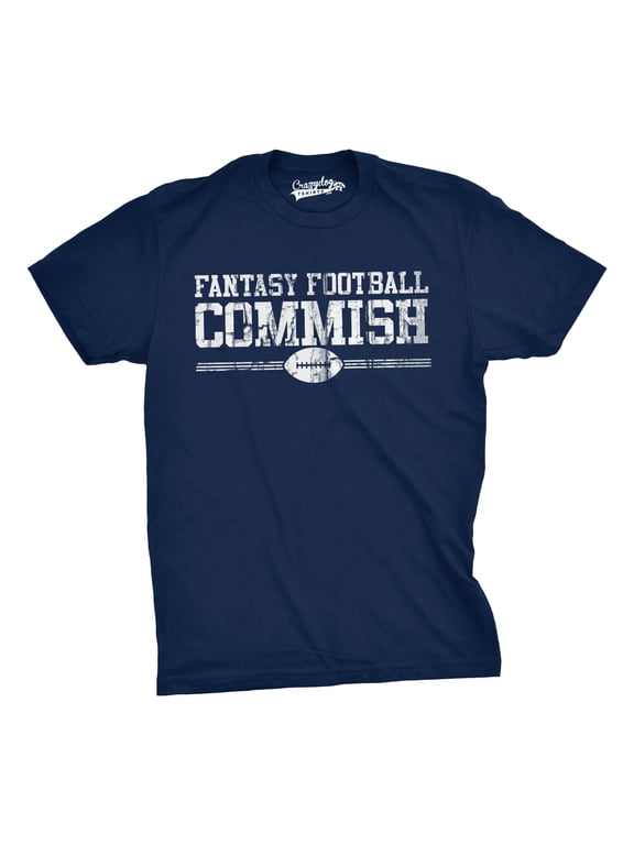 Mens Fantasy Football Commish T Shirt Funny Gift for Dad Game day Graphic Cool Graphic Tees
