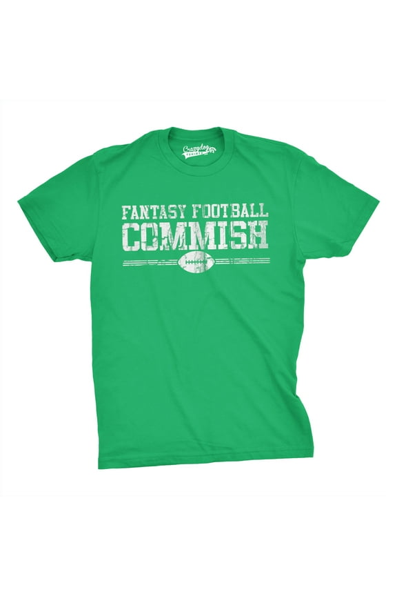 Mens Fantasy Football Commish T Shirt Funny Gift for Dad Game day Graphic Cool Graphic Tees