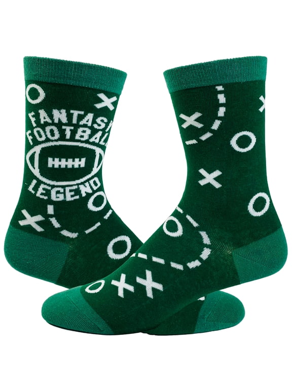 Mens Fantasy Football Legend Socks Funny Sarcastic Game Day Tailgate Gift for Dad
