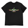 thumbnail image 1 of Mens Faravahar, Zarathustra, Zoroastrian, Farohar, Iran, flag T-Shirt Black Small, 1 of 5