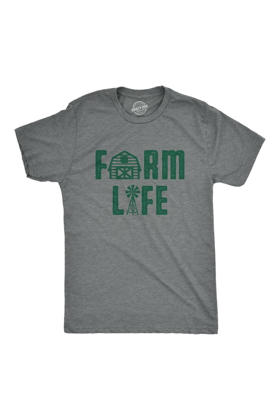 Mens Farm Life T Shirt Funny Country Lifestyle Graphic Novelty Tee Graphic Tees