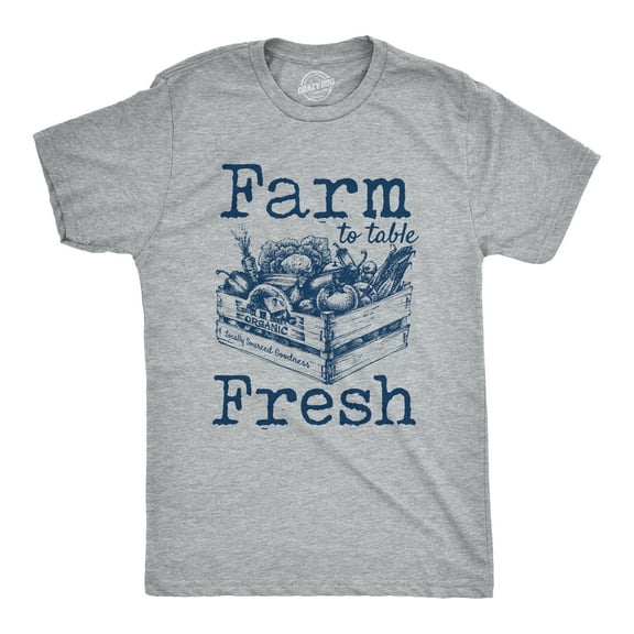 Mens Farm to Table Fresh T Shirt Cute Vegetables Farmers Market Tee Graphic Tees
