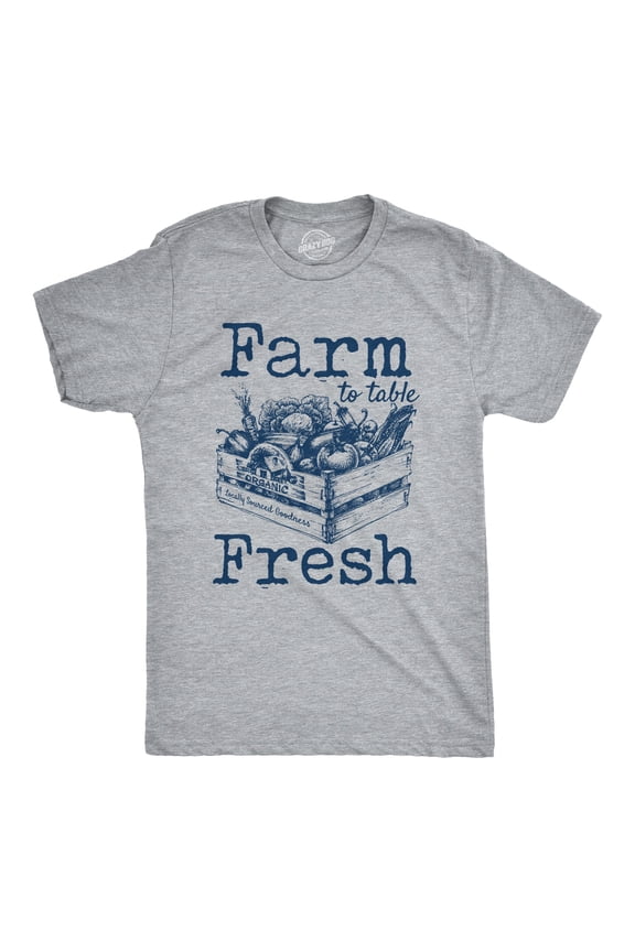 Mens Farm to Table Fresh T Shirt Cute Vegetables Farmers Market Tee Graphic Tees
