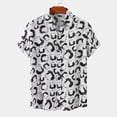 thumbnail image 1 of Mens Fashion 3D Decorative Pattern Button Shirts Ethnic Style Short-sleeved Tops, 1 of 7