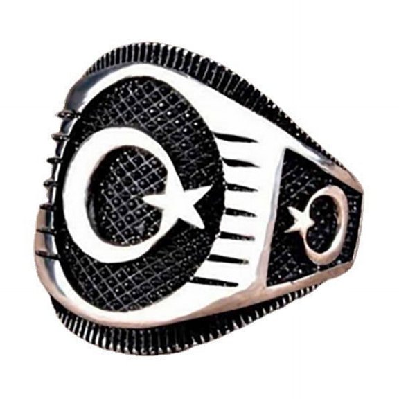 Mens Fashion Alloy Star and Moon Ring: Electroplated Trendy Simple Style Perfect Gift or Personal Accessory