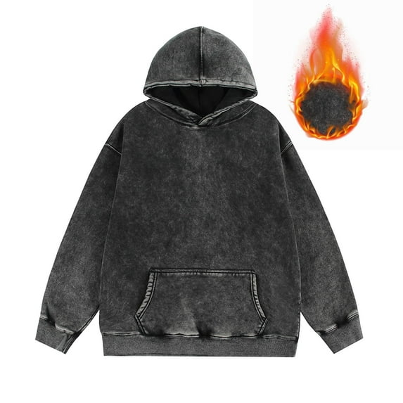 Mens Fashion Athletic Hoodies Sport Sweatshirt Solid Color Fleece Pullover Black XXXXL