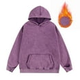 thumbnail image 1 of Mens Fashion Athletic Hoodies Sport Sweatshirt Solid Color Fleece Pullover Purple XXXXL, 1 of 3
