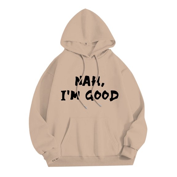 Mens Fashion Casual Letter Part Print Hooded Pullover Long Sleeve Hooded Sweater Top