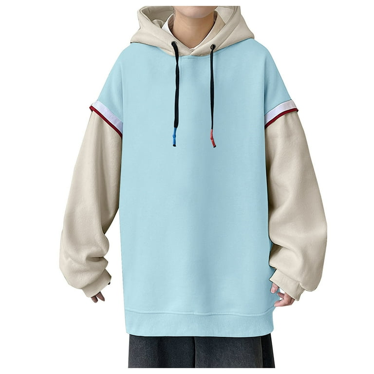 Light blue online hoodie mens outfit