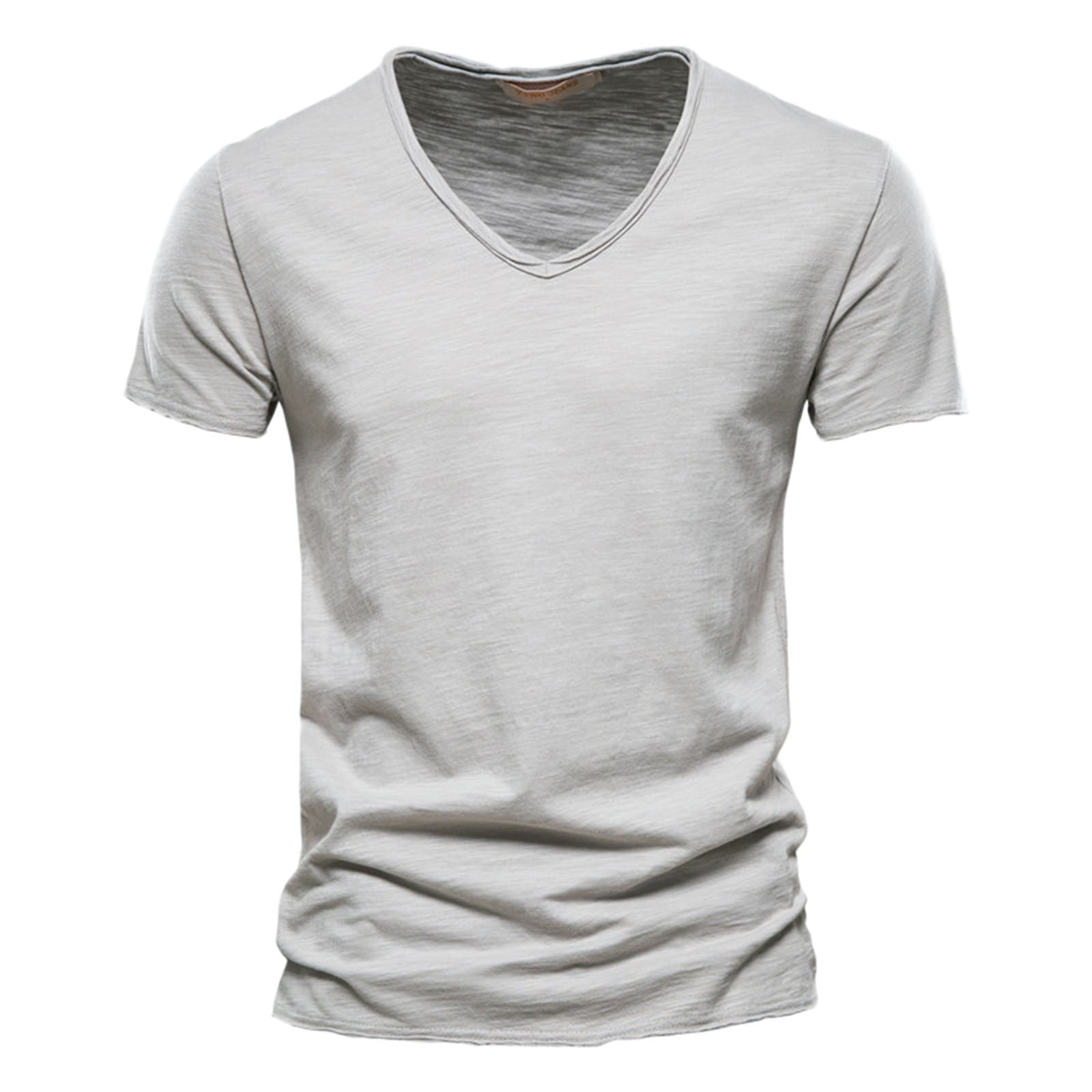 T Shirt For Men Summer Cotton Tops Solid Colors Blank Tshirts O-neck Men  Clothing Plus Size M to 5XL
