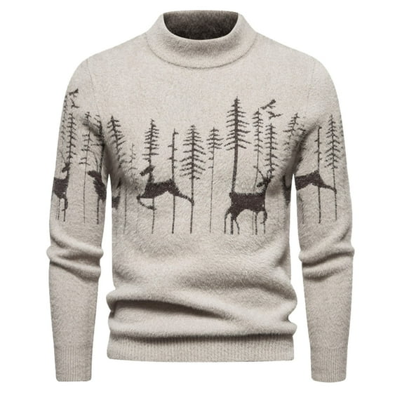 Mens Fashion Color Matching Large Cotton Cardigan Sweater Zipper Knit Shirt