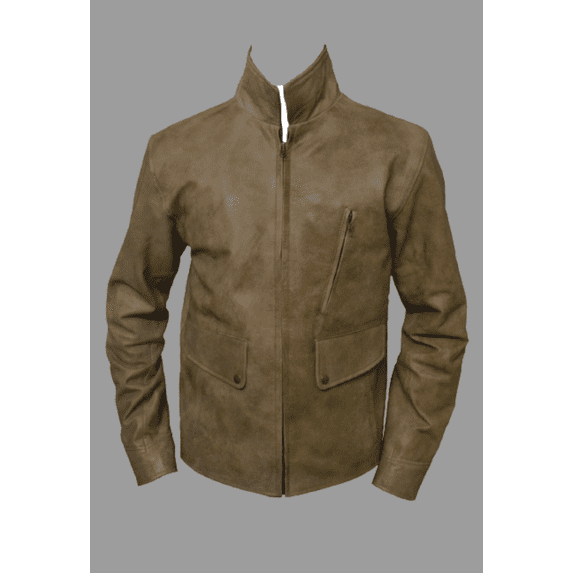 Mens Fashion Designer Brown Four Pocket Bruce Leather Jacket