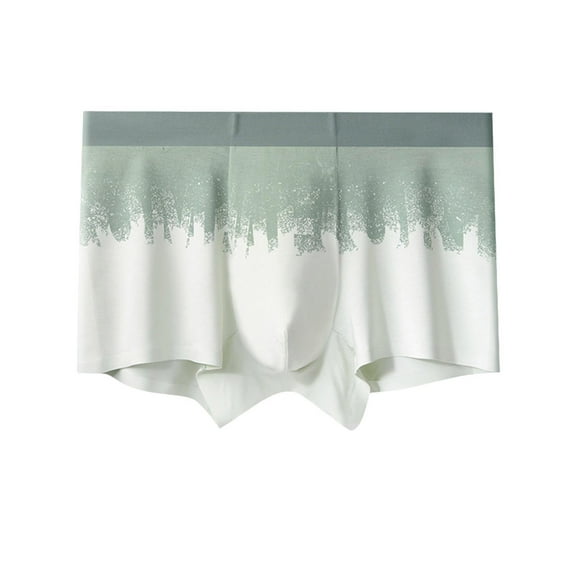 Mens Fashion Gradient Color Boxer Briefs Soft Close Fitting Breathable Underwear Stretch Comfort Pouch Underpants