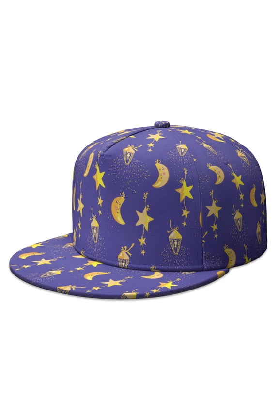 Mens Fashion Hat - Space Galaxy Astronaut Planet Starry Night Cosmos Adjustable Full Panel Cap