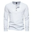 thumbnail image 1 of Mens Fashion Leisure Button Pullover Long Sleeved T Shirt, 1 of 7