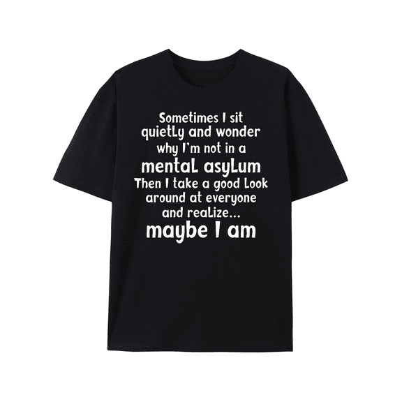 Mens Fashion Letter Print T-Shirt - Lightweight Crew Neck, Soft Short Sleeves, Ultra-Comfortable & Highly Breathable - Trendy Casual Tee for Everyday Wear