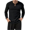 thumbnail image 1 of Mens Fashion Muscle Shirts Mens Ribbed Knit Long Sleeve Muscle T-Shirts Casual Slim Fit Long Sleeve V Neck T-Shirts Basic Solid Color Pullover Shirts Lightweight Soft Casual Golf Tees, 1 of 5