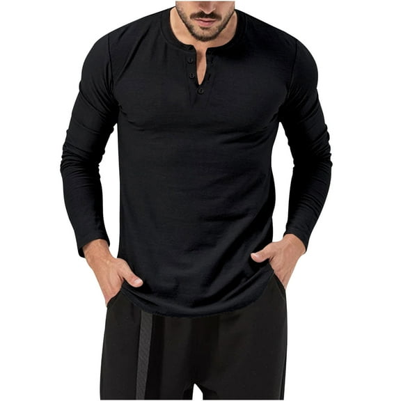 Mens Fashion Muscle Shirts Mens Ribbed Knit Long Sleeve Muscle T-Shirts Casual Slim Fit Long Sleeve V Neck T-Shirts Basic Solid Color Pullover Shirts Lightweight Soft Casual Golf Tees